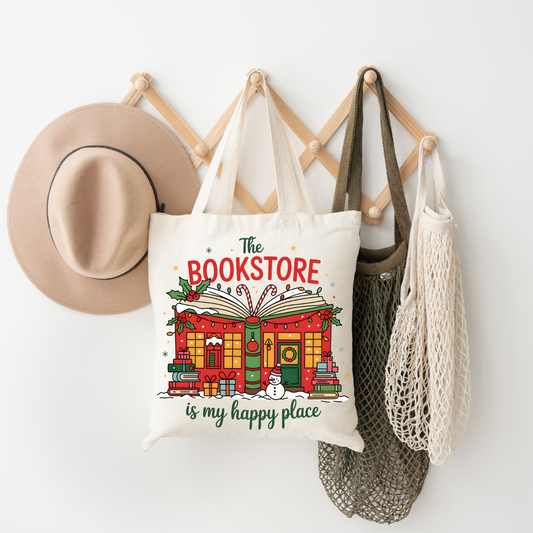 Bookstore Is My Happy Place - Tote Bag