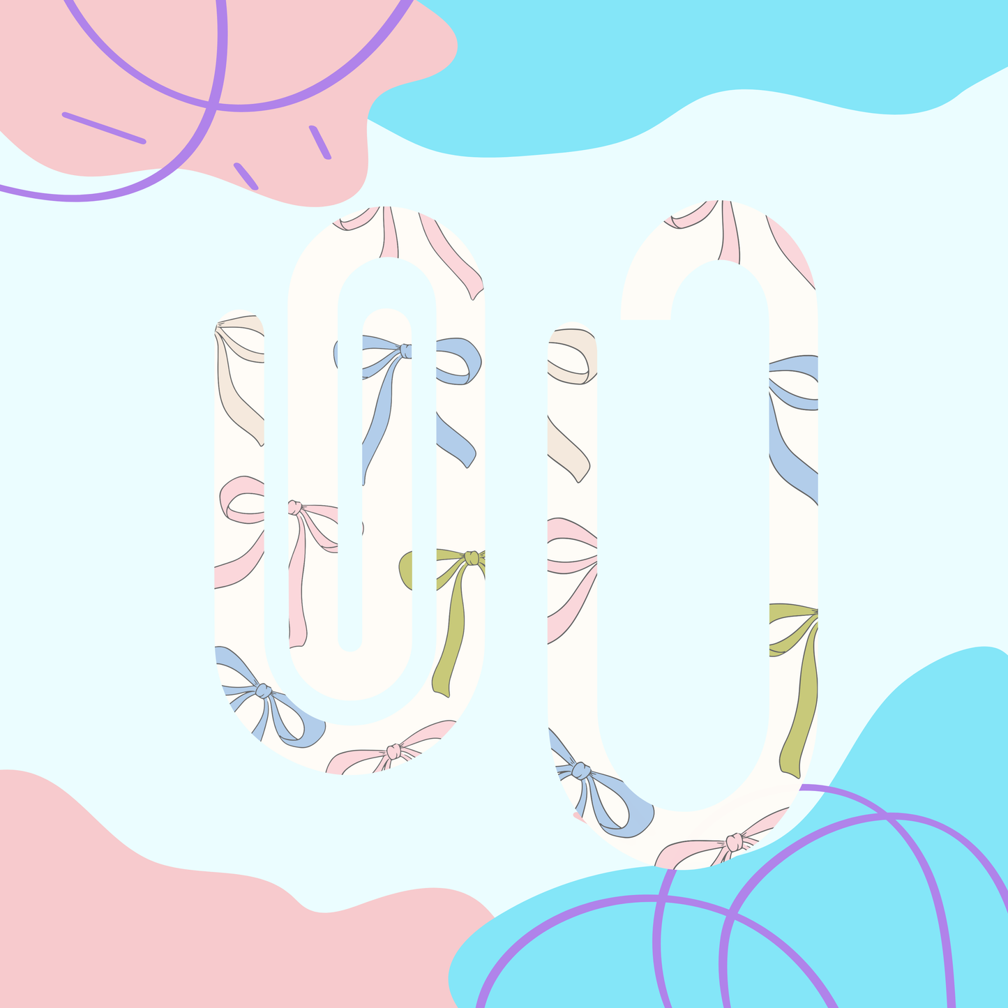 Pastel Coquette Bows Jumbo Paperclip