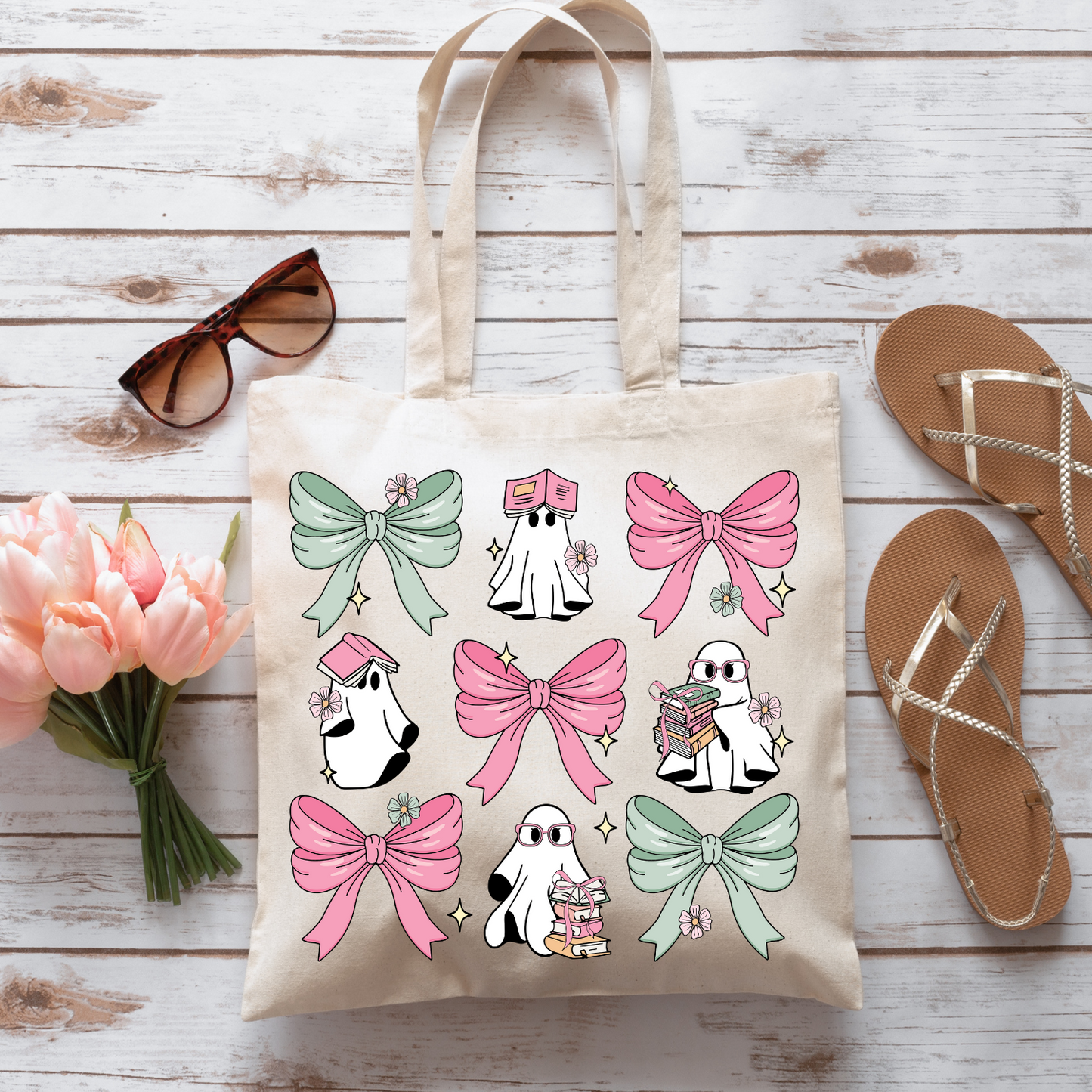Ghosts and Bows - Tote Bag