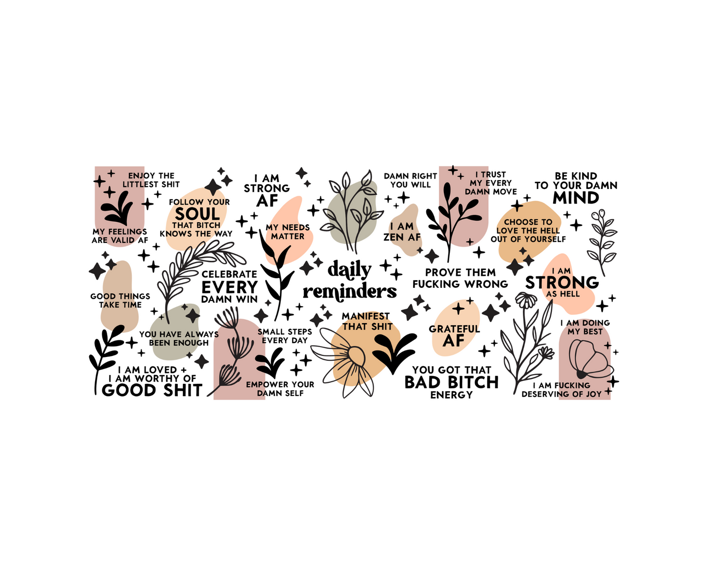 Daily Reminders UV DTF Cup Wrap - 16oz