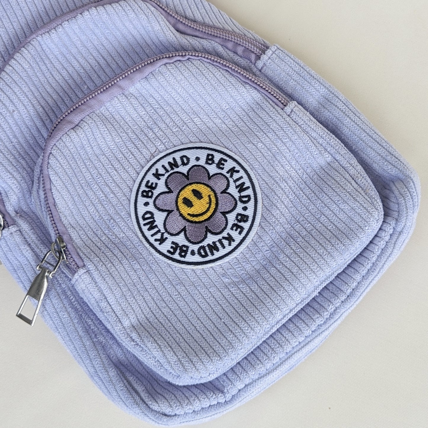 Be Kind, Stay Positive Daisy Corduroy Sling Bag