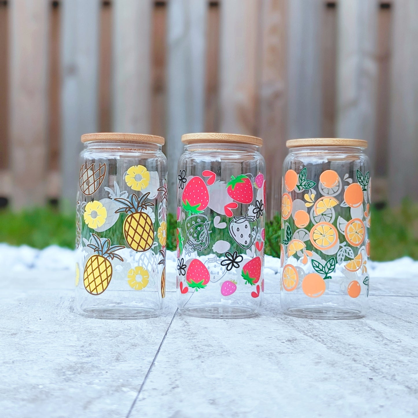 Citrusy Summer Glass Tumbler