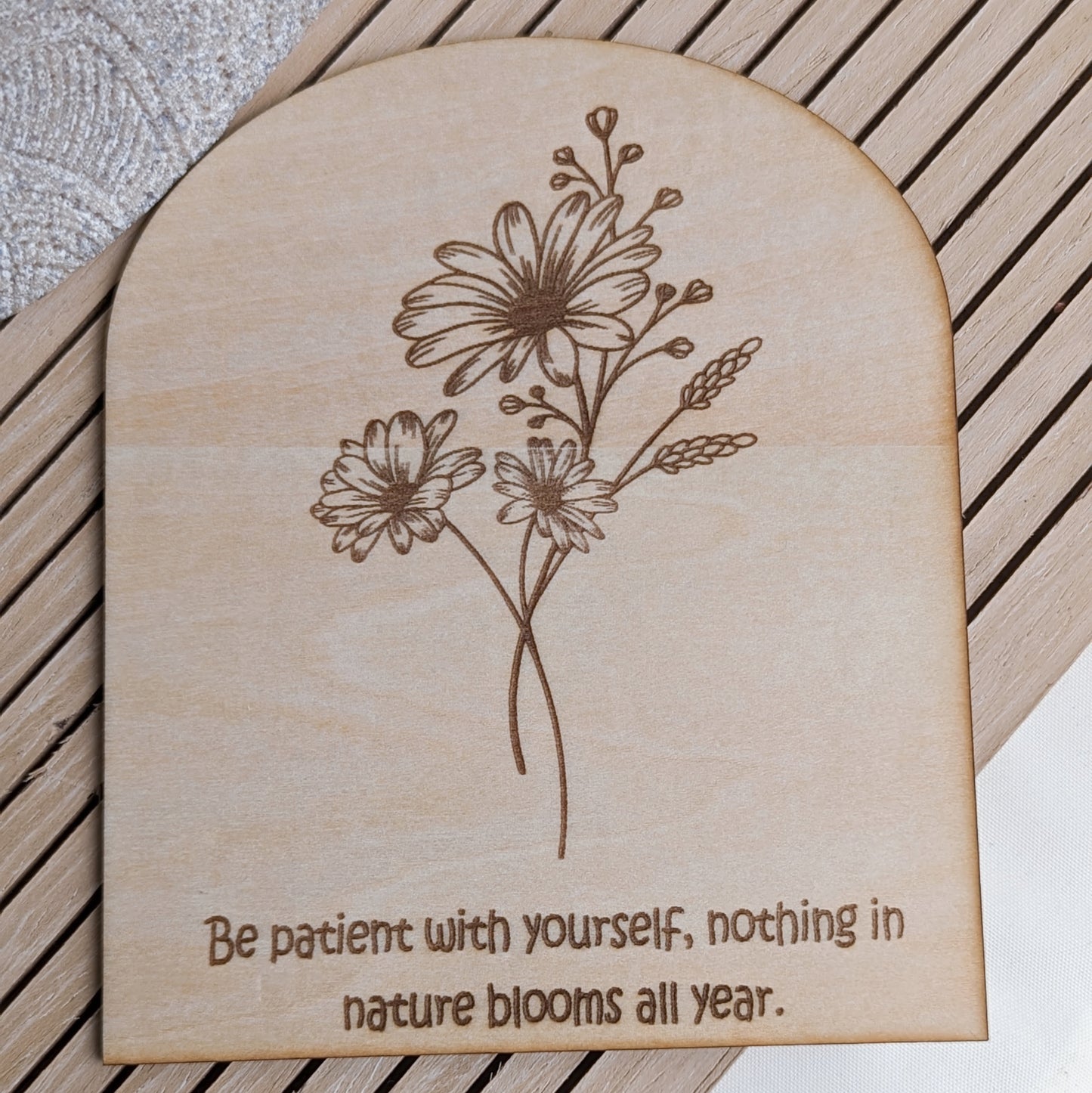 Bloom Floral Sign - Wooden Arch Sign