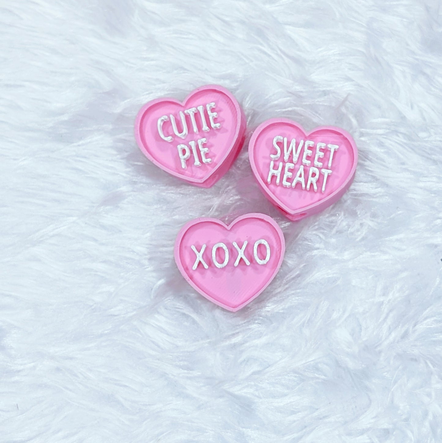 Valentine Hearts Straw Topper Set