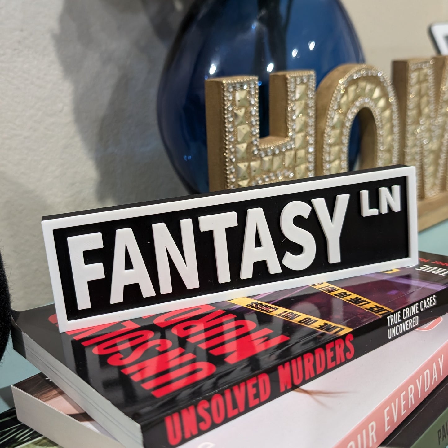 Fantasy Lane - Book Shelf Sign