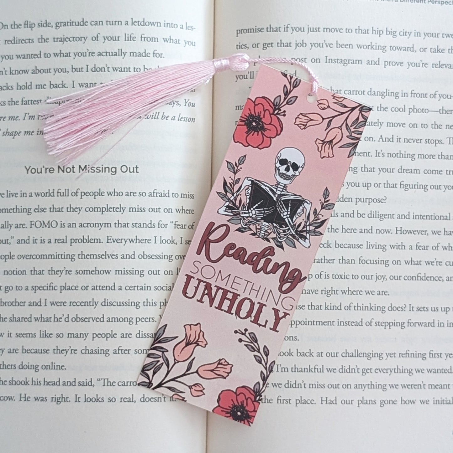 Reading Something Unholy - Book Mark