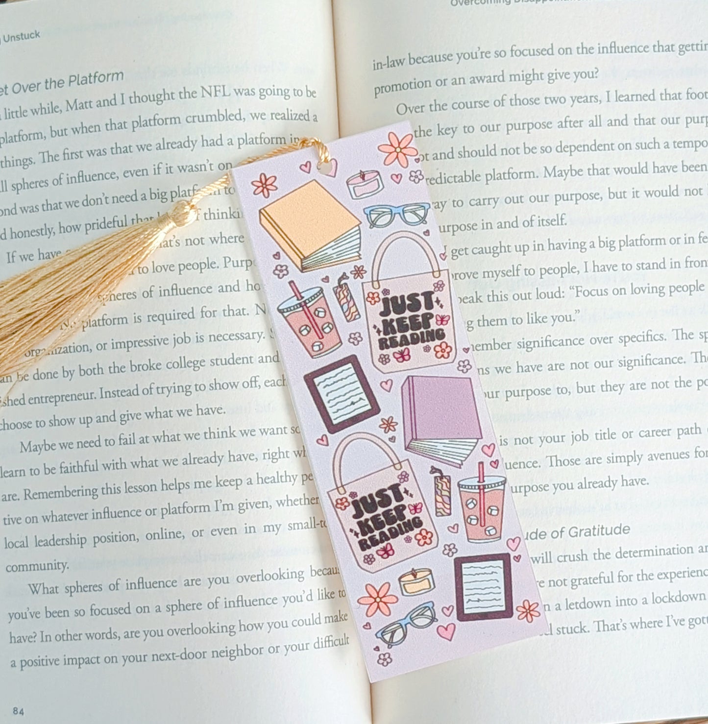 Just Keep Reading - Book Mark