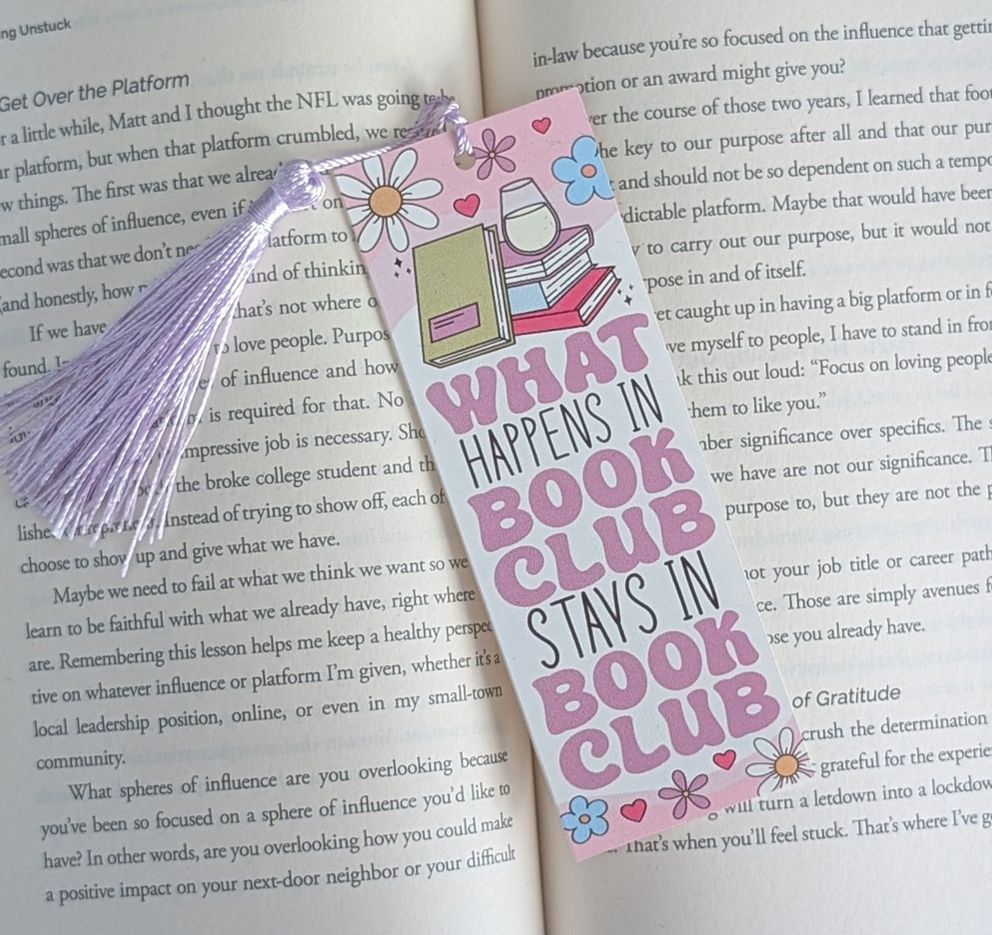 What Happens In The Book Club - Book Mark