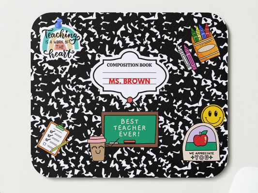 Teacher Composition Book Mousepad