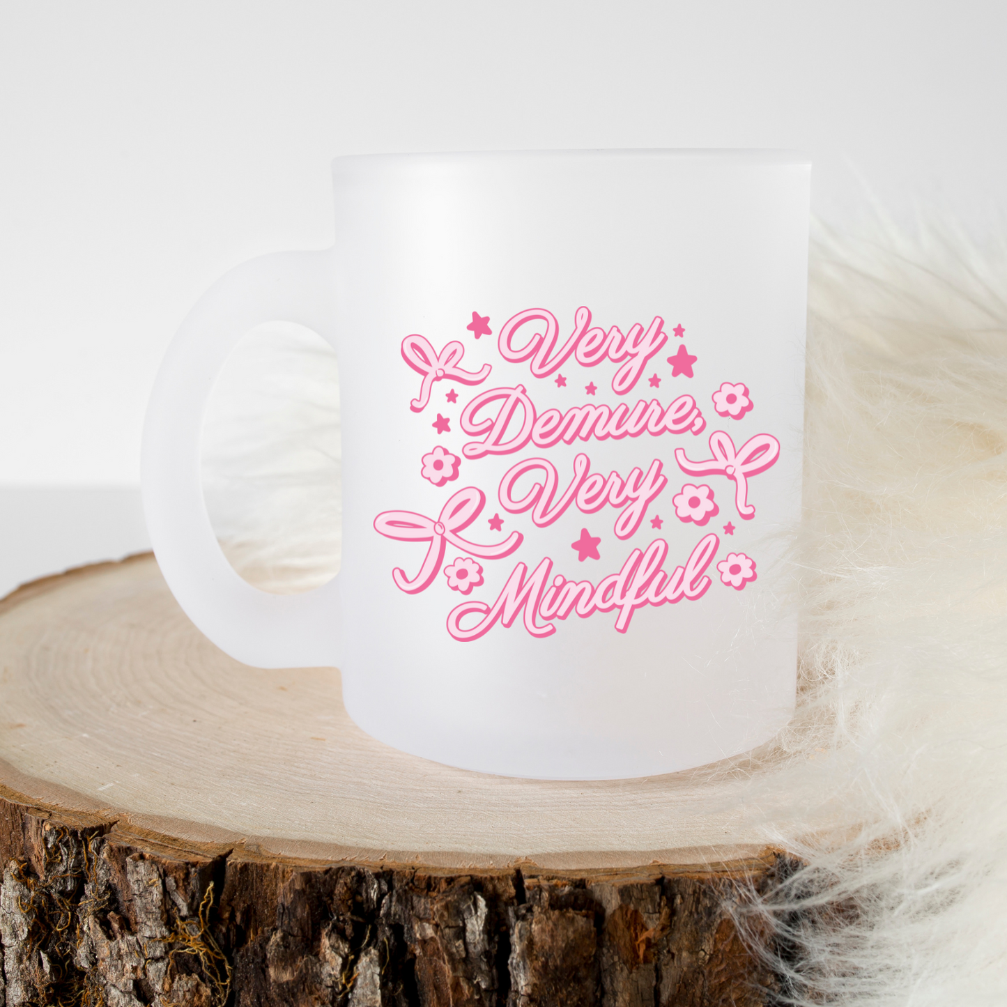 Very Demure, Very Mindful - Frosted Glass Mug