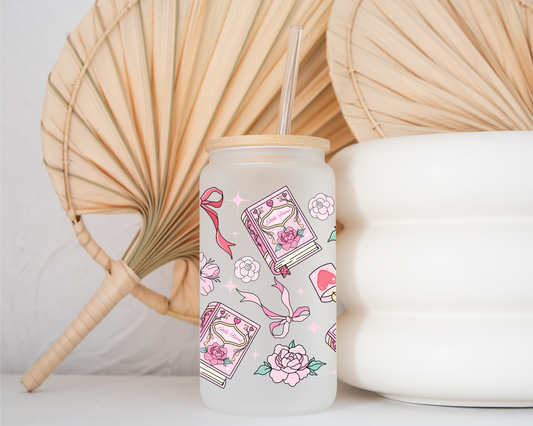 Book Lover - Frosted Glass Cup
