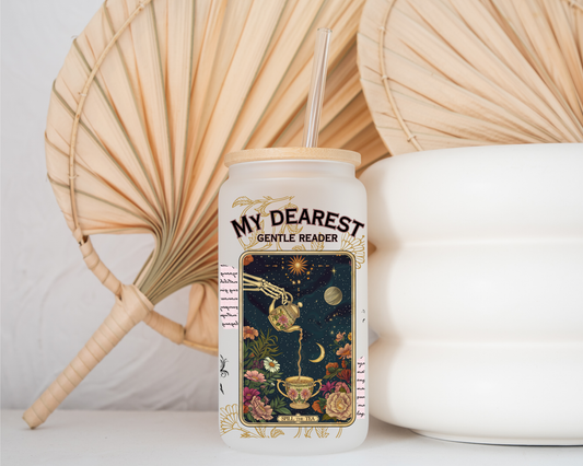 Gentle Reader - Frosted Glass Cup