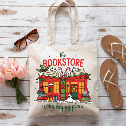 Bookstore Is My Happy Place - Tote Bag
