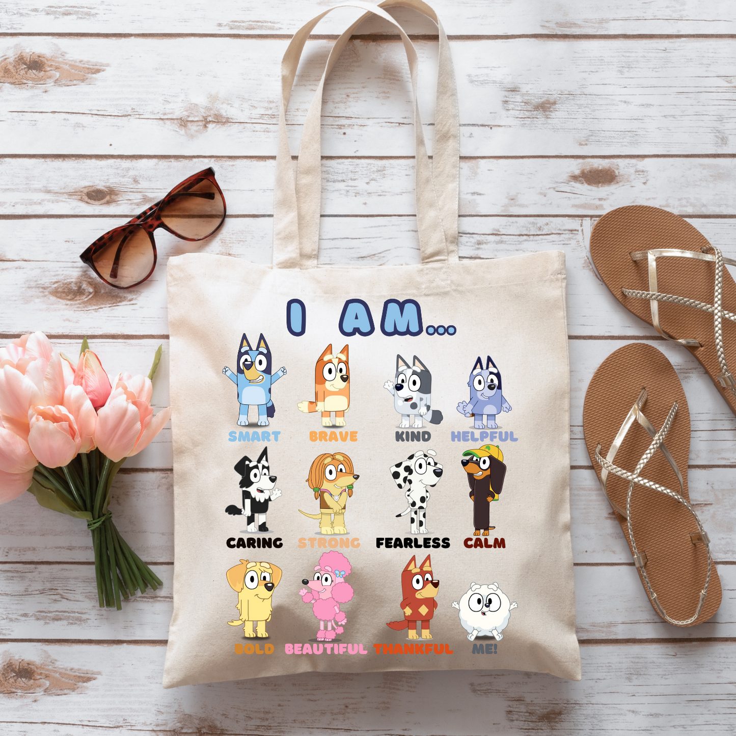 Bluey Affirmations Tote Bag