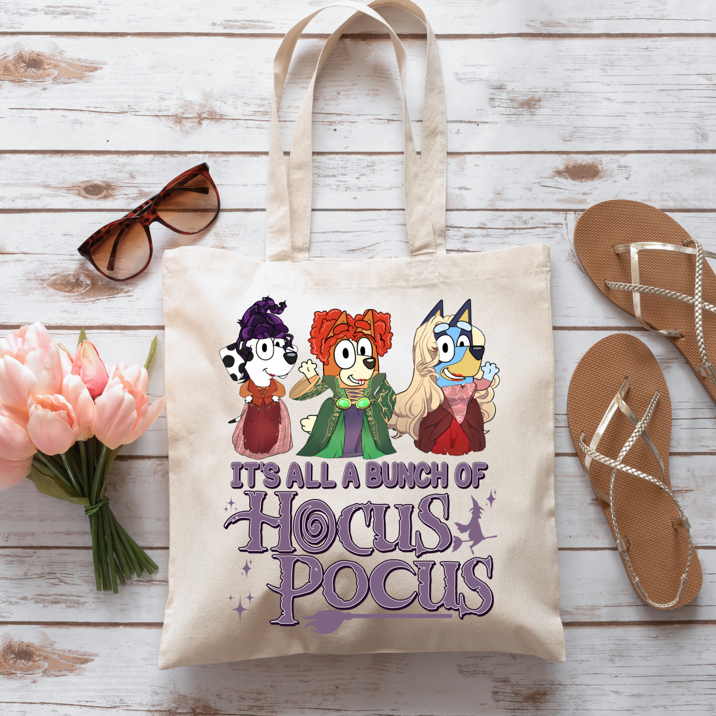 Hocus Pocus Bluey Tote Bag