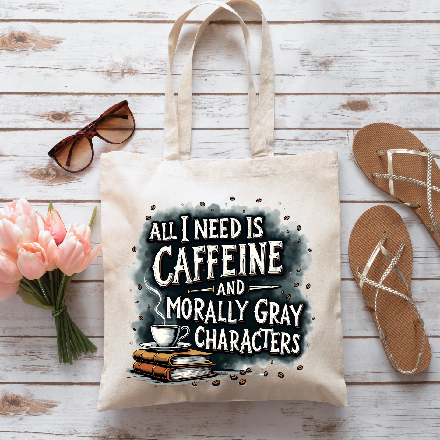 Morally Grey Caffeine - Tote Bag