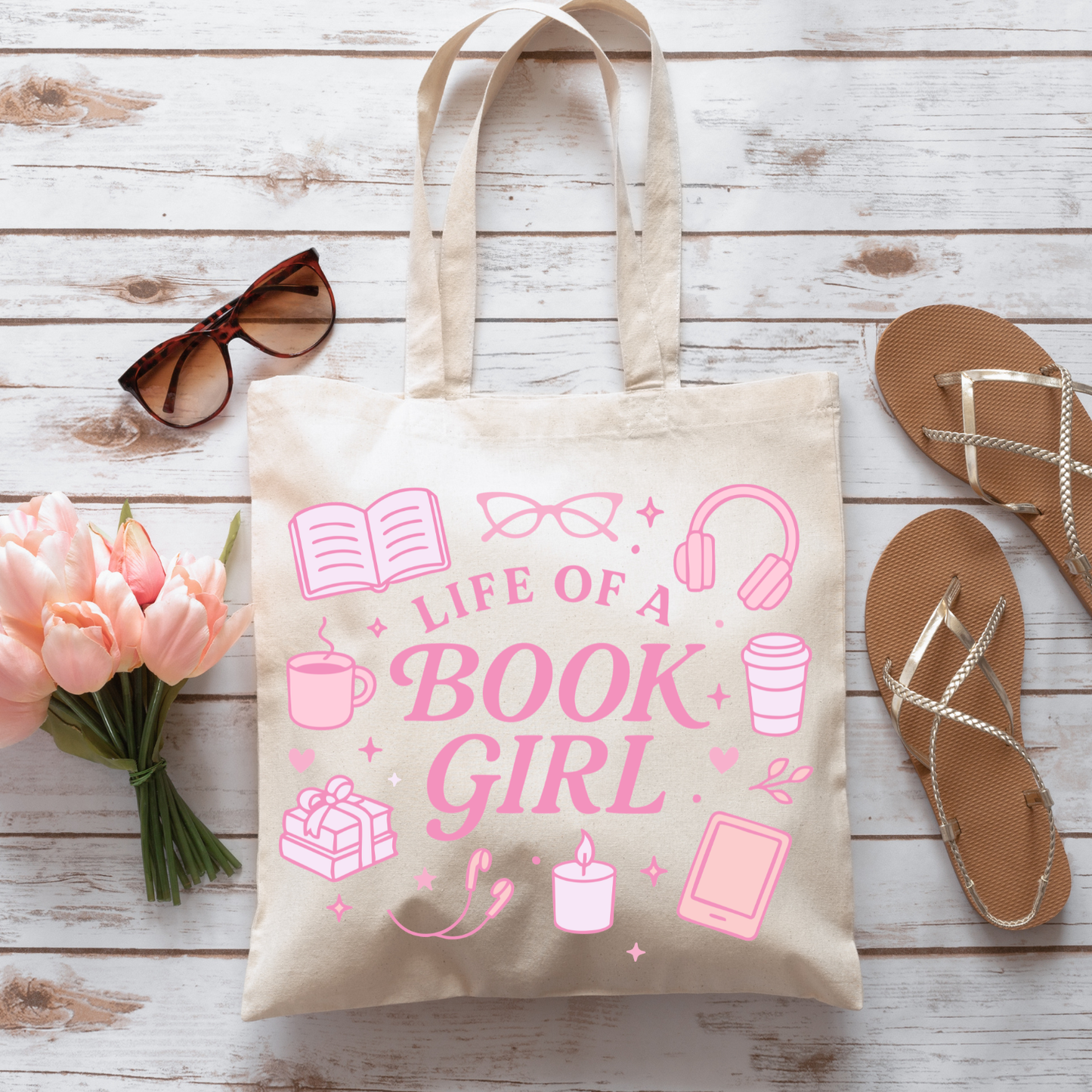 Book Girl Tote Bag