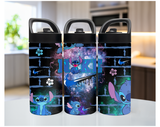 Personalized Kids Water bottle - Blue Alien Stitch