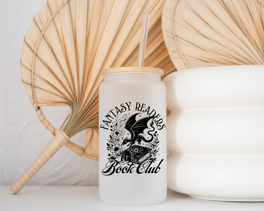 Fantasy Readers Book Club - Frosted Glass Cup