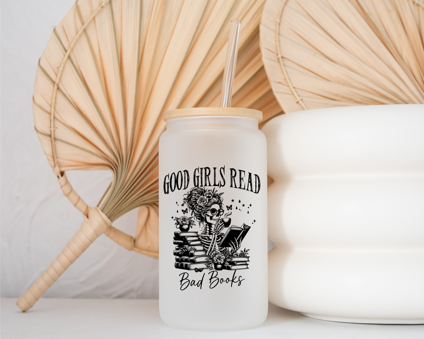 Good Girls Read Bad Books - Frosted Glass Cup