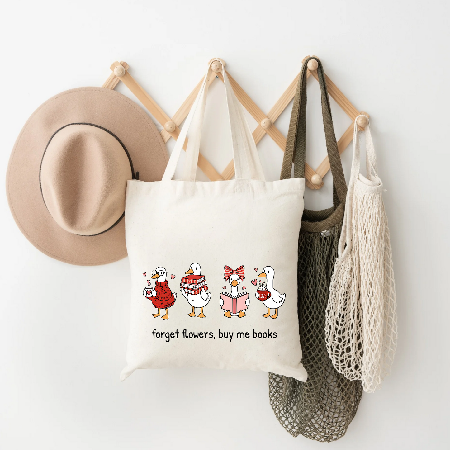 Goose Valentine Tote Bag