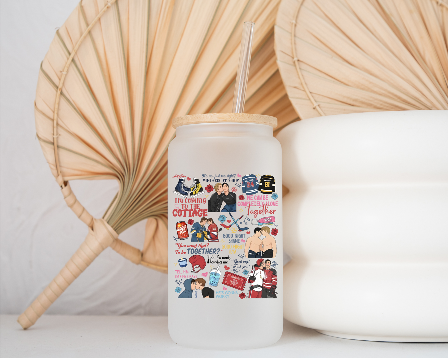 Hockey Rivalry - Frosted Glass Cup