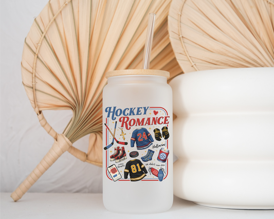 Hockey Romance - Frosted Glass Cup
