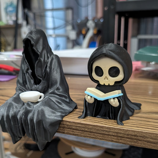 Grim Reaper Reading Shelf Decor