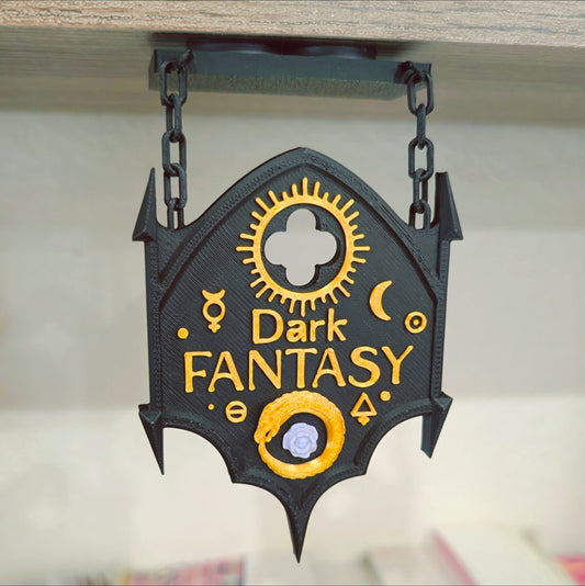 Book Trope Hanging Sign - Dark Fantasy