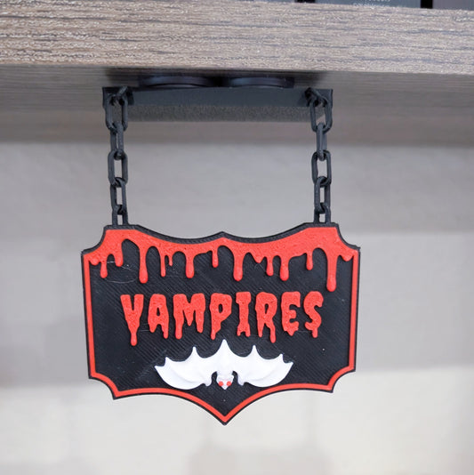 Book Trope Hanging Sign - Vampires