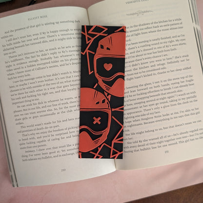 Mask glow in the dark bookmark