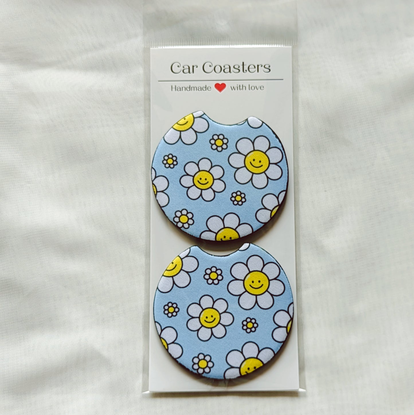 Smiley Daisy- Car Coaster