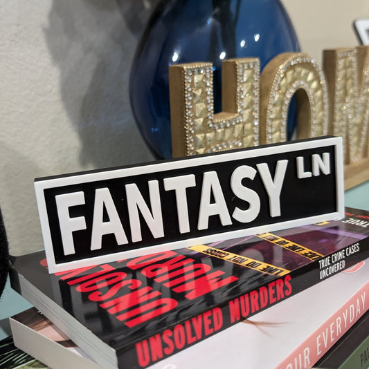 Fantasy Lane - Book Shelf Sign