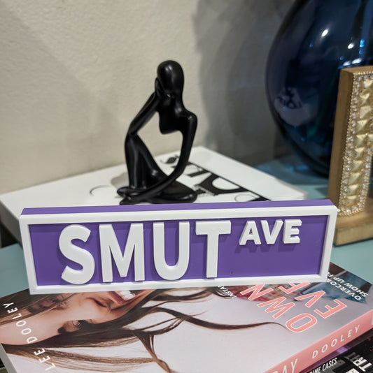 Smut Ave - Book Shelf Sign