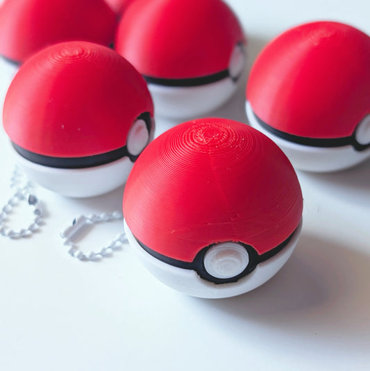 Pokeball Fidget Clicker Keychain