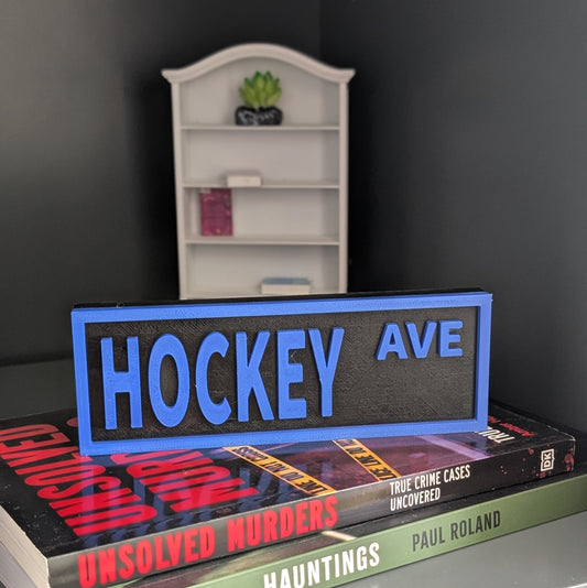 Hockey - Book Shelf Sign