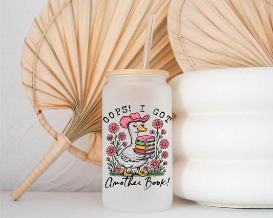 Oops I Got Another Book - Frosted Glass Cup