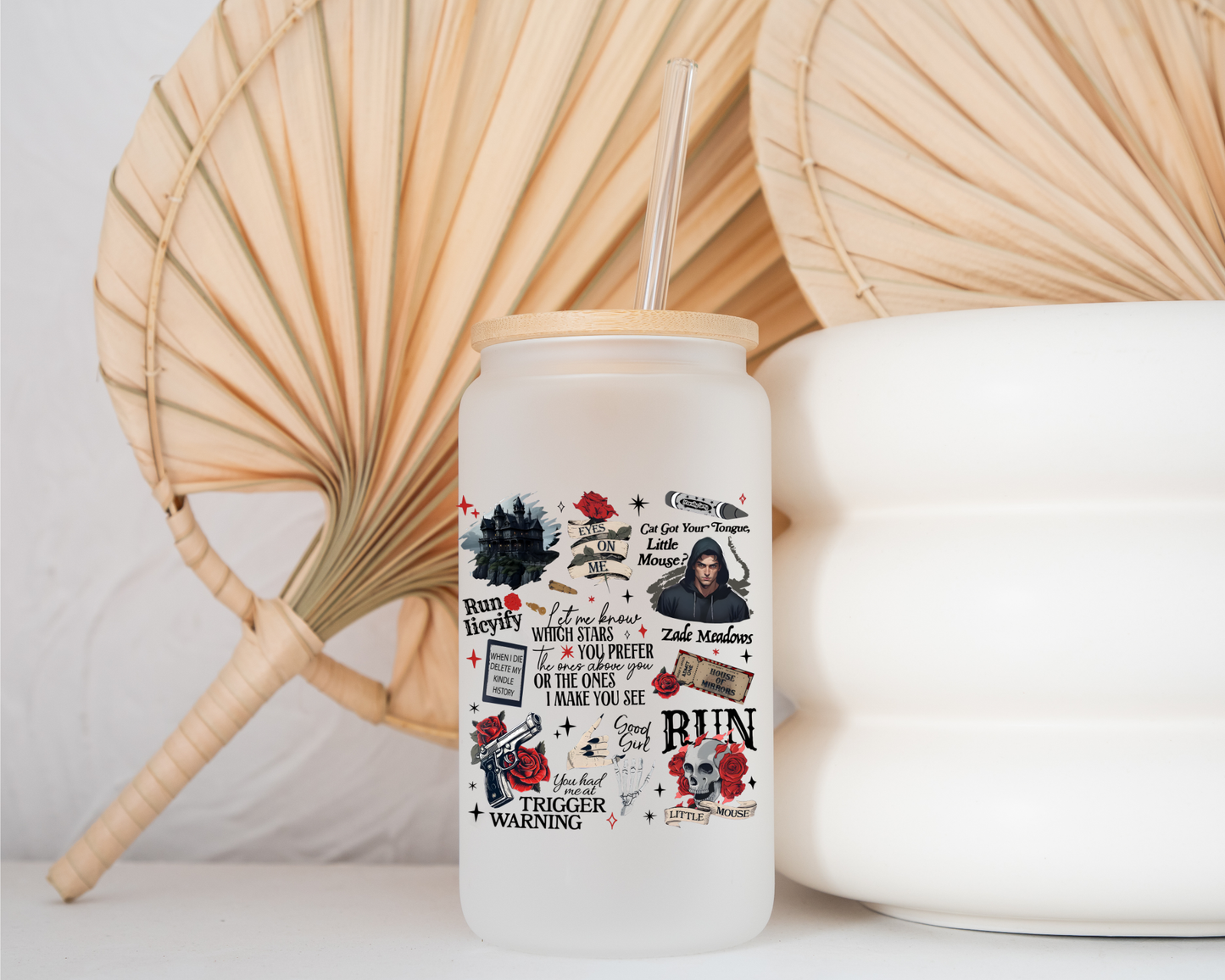 Run Little Mouse - Frosted Glass Cup