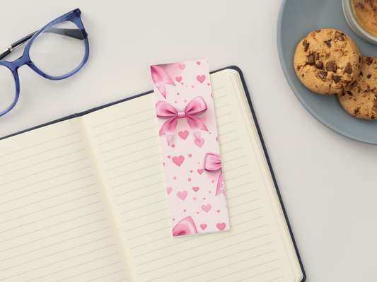 Pink Coquette Bows Bookmark