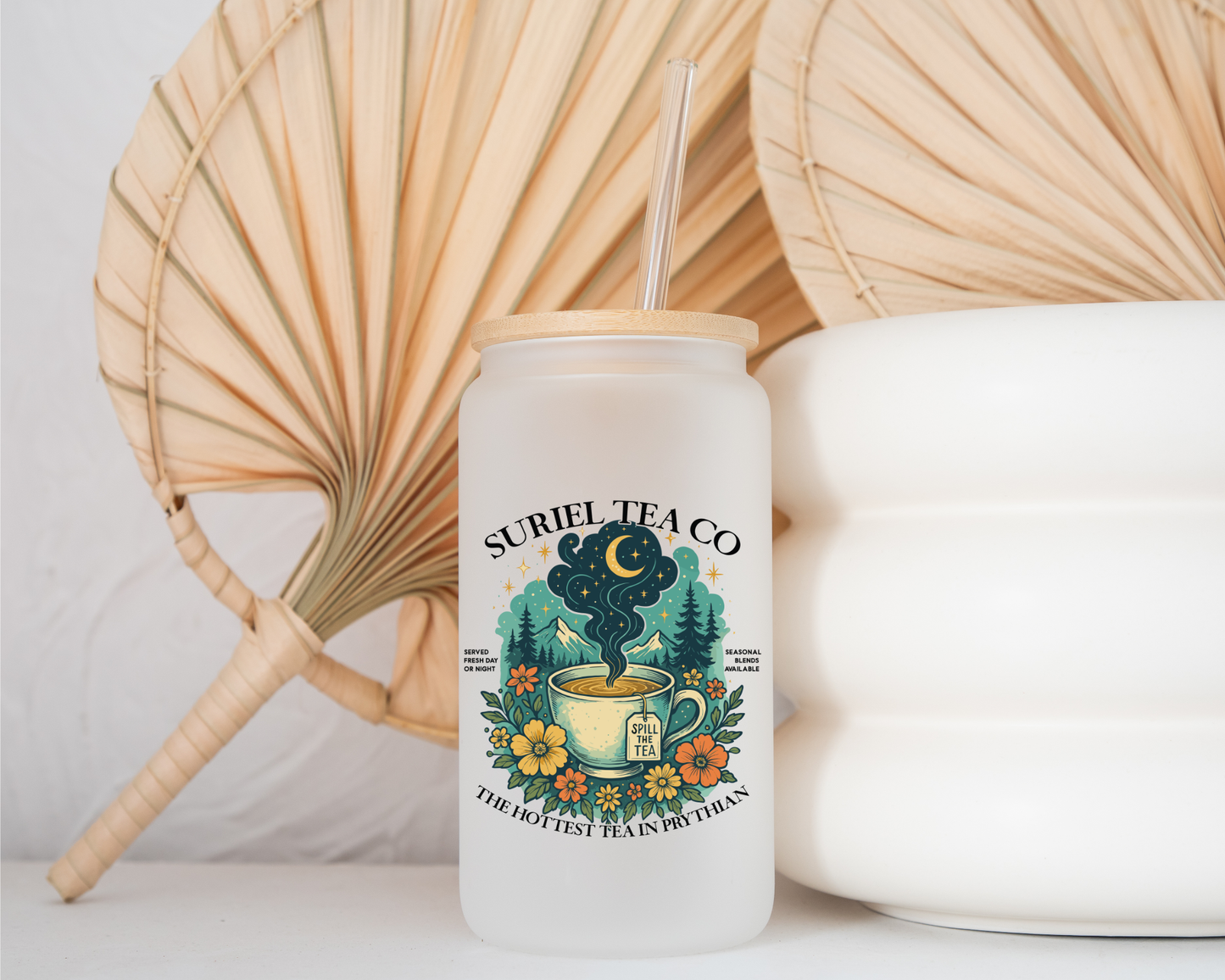 Suriel Tea Co - Frosted Glass Cup