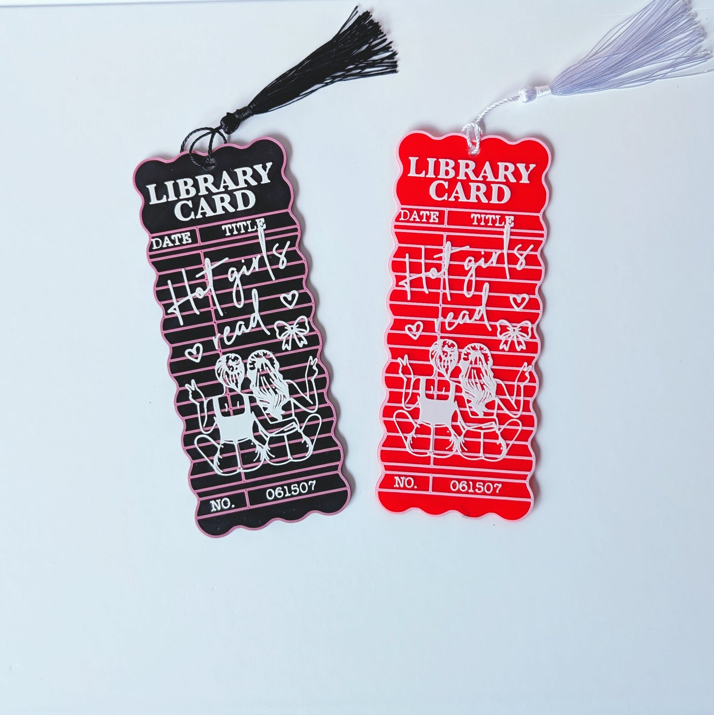 Hot Girls Read Library Card Bookmark