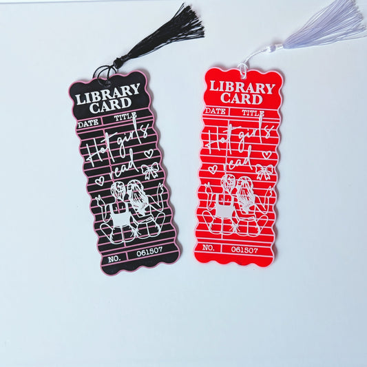 Hot Girls Read Library Card Bookmark